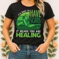 It's Kay To Have Scars It Means You Are Healing Mental Health Awareness Women's T-Shirt thumb 2