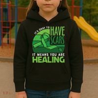 It's Kay To Have Scars It Means You Are Healing Mental Health Awareness Kids Hoodie thumb 3