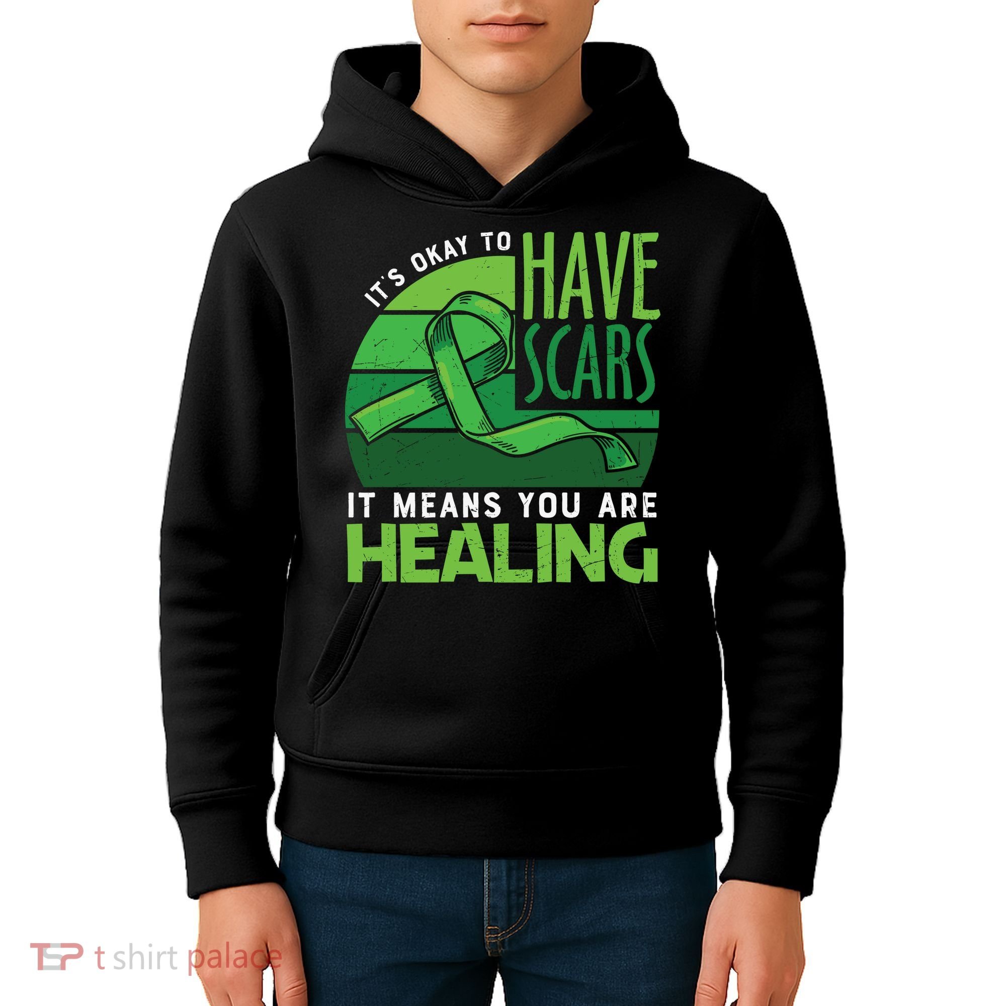 It's Kay To Have Scars It Means You Are Healing Mental Health Awareness Kids Hoodie