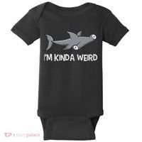 I'm Kinda Weird Hammerhead Shark Baby Bodysuit thumb 0