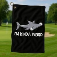 I'm Kinda Weird Hammerhead Shark Golf Towel thumb 1