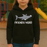 I'm Kinda Weird Hammerhead Shark Kids Hoodie thumb 3