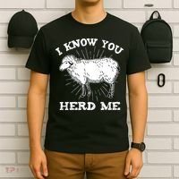 I Know You Herd Me Sheep Herder Farm Animal Shepherd T-Shirt thumb 6