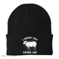 I Know You Herd Me Sheep Herder Farm Animal Shepherd Beanie thumb 0