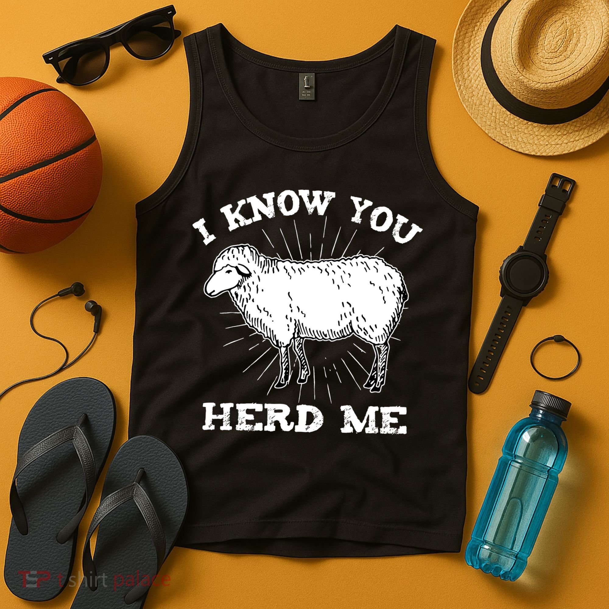 I Know You Herd Me Sheep Herder Farm Animal Shepherd Tank Top