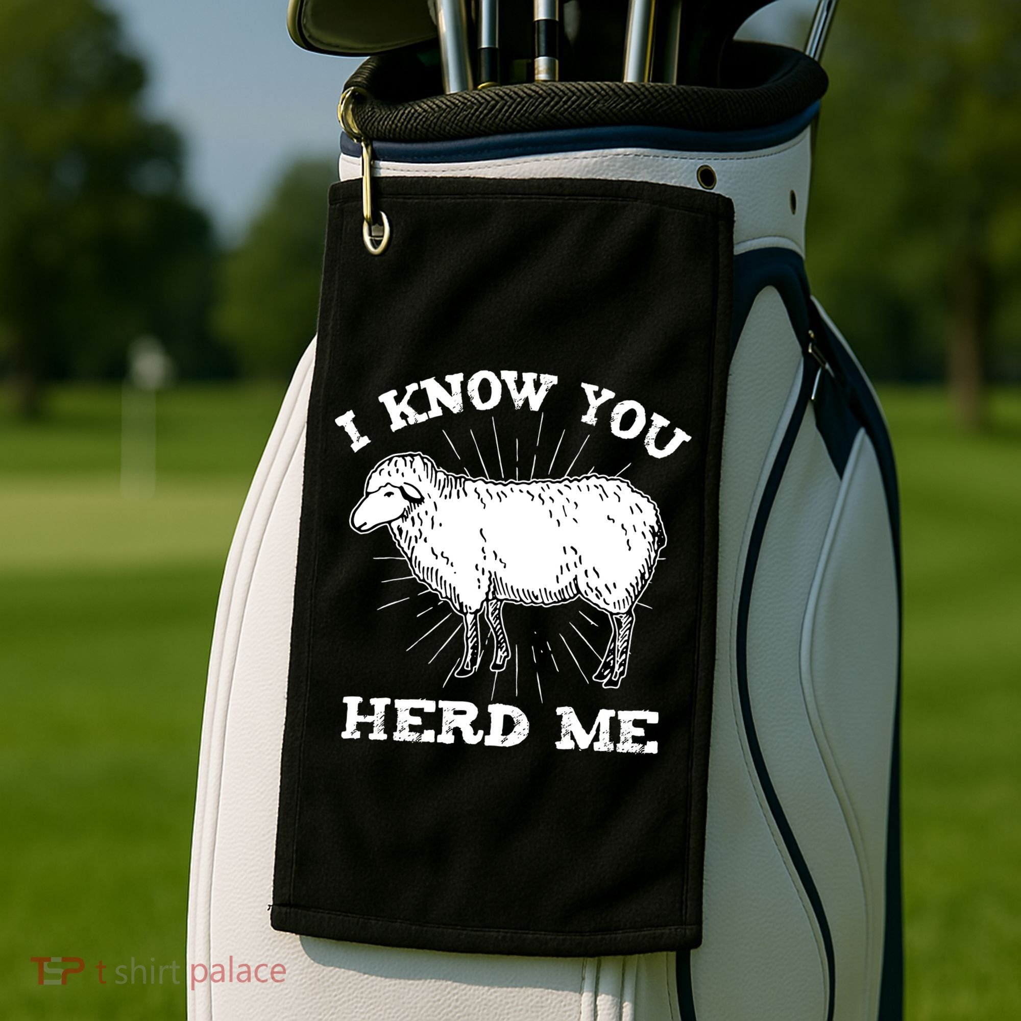 I Know You Herd Me Sheep Herder Farm Animal Shepherd Golf Towel