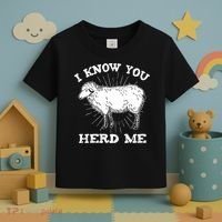 I Know You Herd Me Sheep Herder Farm Animal Shepherd Toddler T-Shirt thumb 3