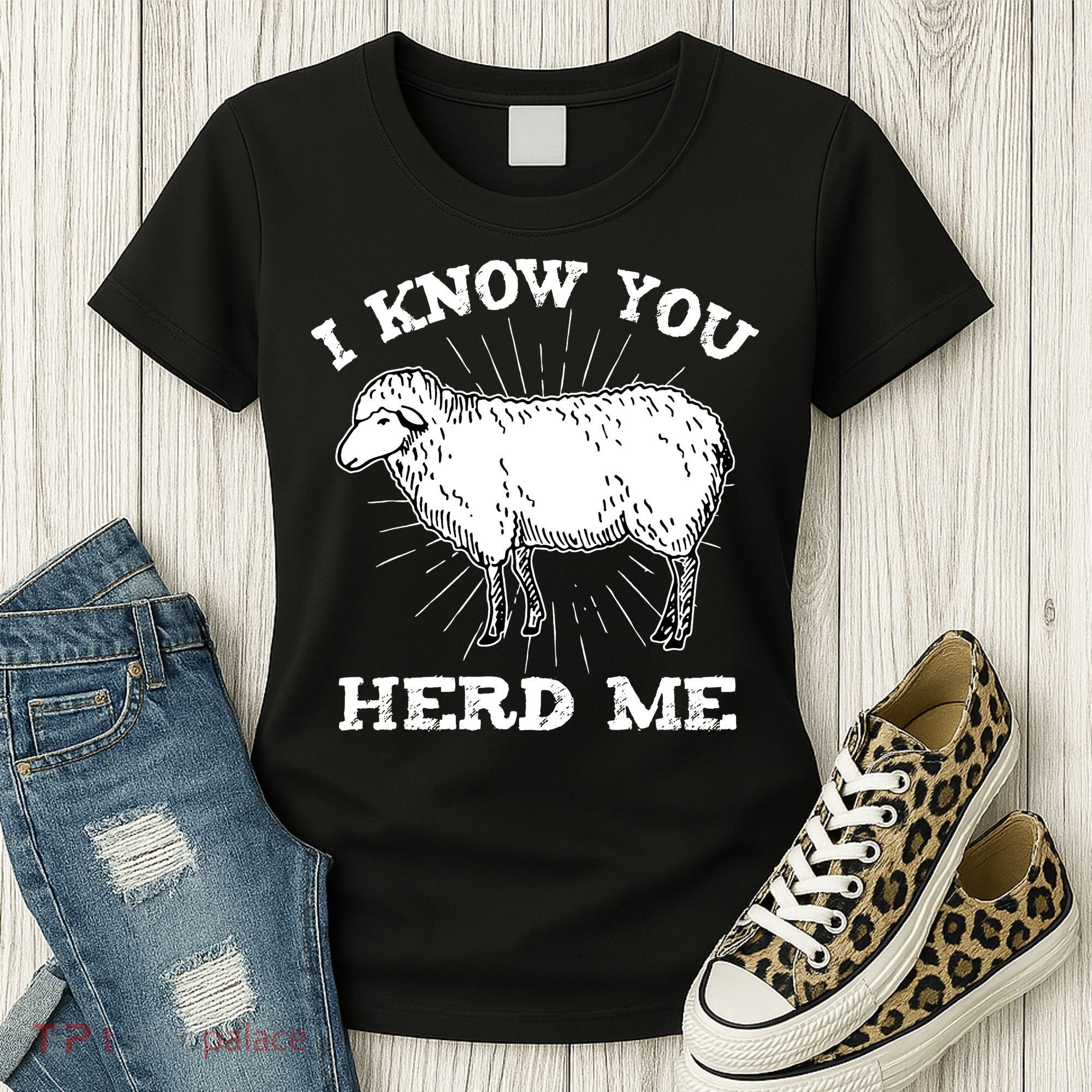 I Know You Herd Me Sheep Herder Farm Animal Shepherd Women's T-Shirt