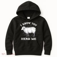 I Know You Herd Me Sheep Herder Farm Animal Shepherd Kids Hoodie thumb 0