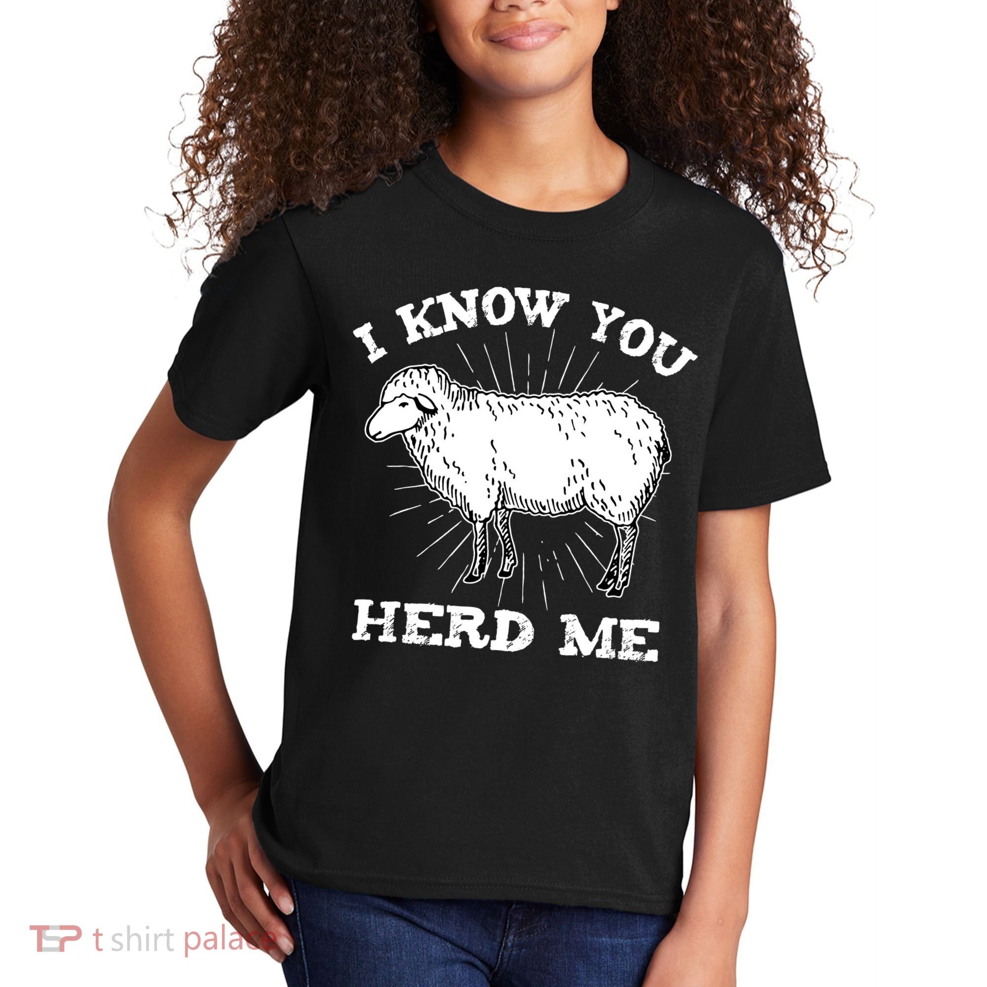I Know You Herd Me Sheep Herder Farm Animal Shepherd Kids T-Shirt
