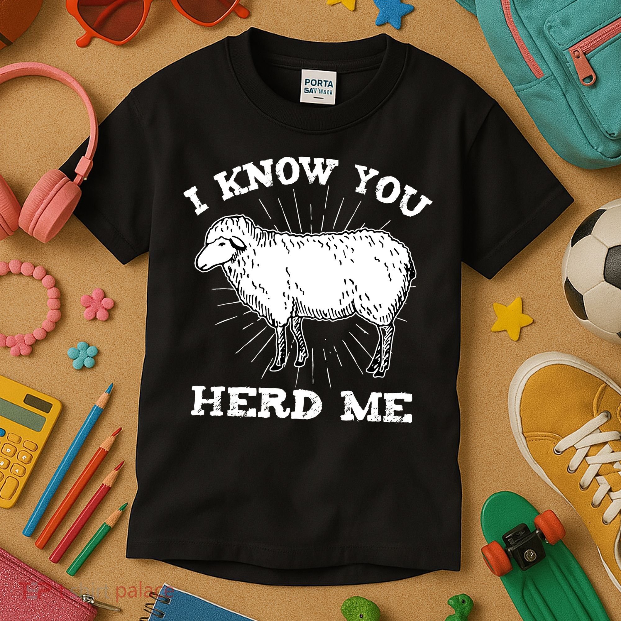 I Know You Herd Me Sheep Herder Farm Animal Shepherd Kids T-Shirt