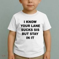 I Know Your Lane Sucks Sis But Stay In It Hoesmad Toddler T-Shirt thumb 2