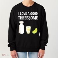 I Love A Good Threesome Bartender Bar Drink Tank Top Women's Sweatshirt thumb 0