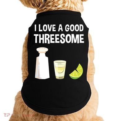 I Love A Good Threesome Bartender Bar Drink Tank Top Doggie Tank