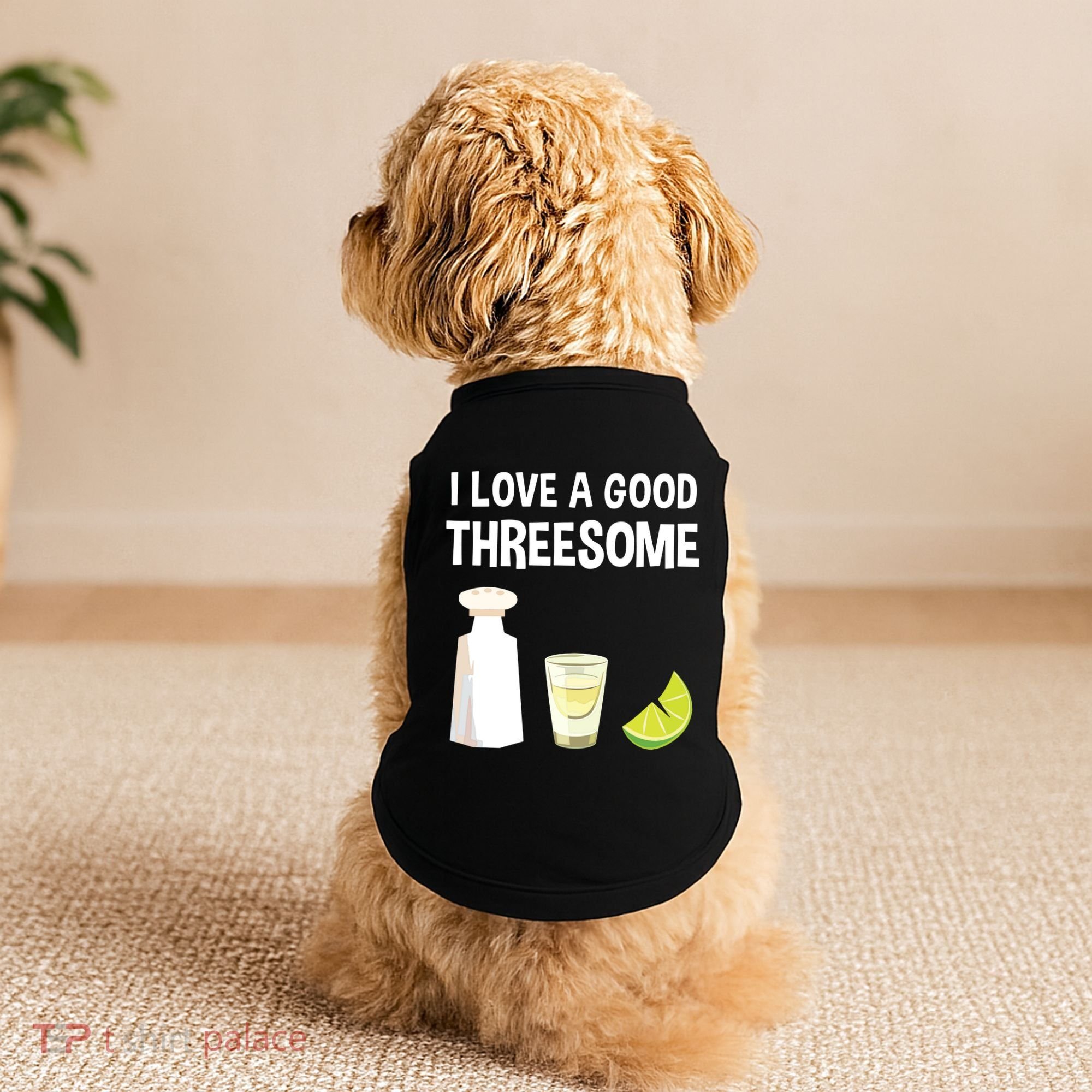 I Love A Good Threesome Bartender Bar Drink Tank Top Doggie Tank
