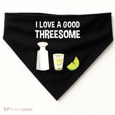 I Love A Good Threesome Bartender Bar Drink Tank Top USA-Made Doggie Bandana