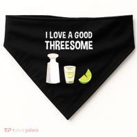I Love A Good Threesome Bartender Bar Drink Tank Top USA-Made Doggie Bandana thumb 0