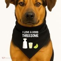 I Love A Good Threesome Bartender Bar Drink Tank Top USA-Made Doggie Bandana thumb 1