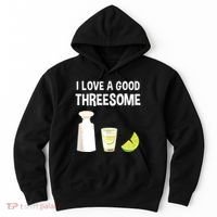I Love A Good Threesome Bartender Bar Drink Tank Top Hoodie thumb 0