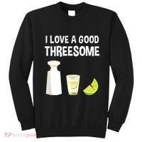 I Love A Good Threesome Bartender Bar Drink Tank Top Sweatshirt thumb 0