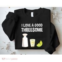 I Love A Good Threesome Bartender Bar Drink Tank Top Sweatshirt thumb 2