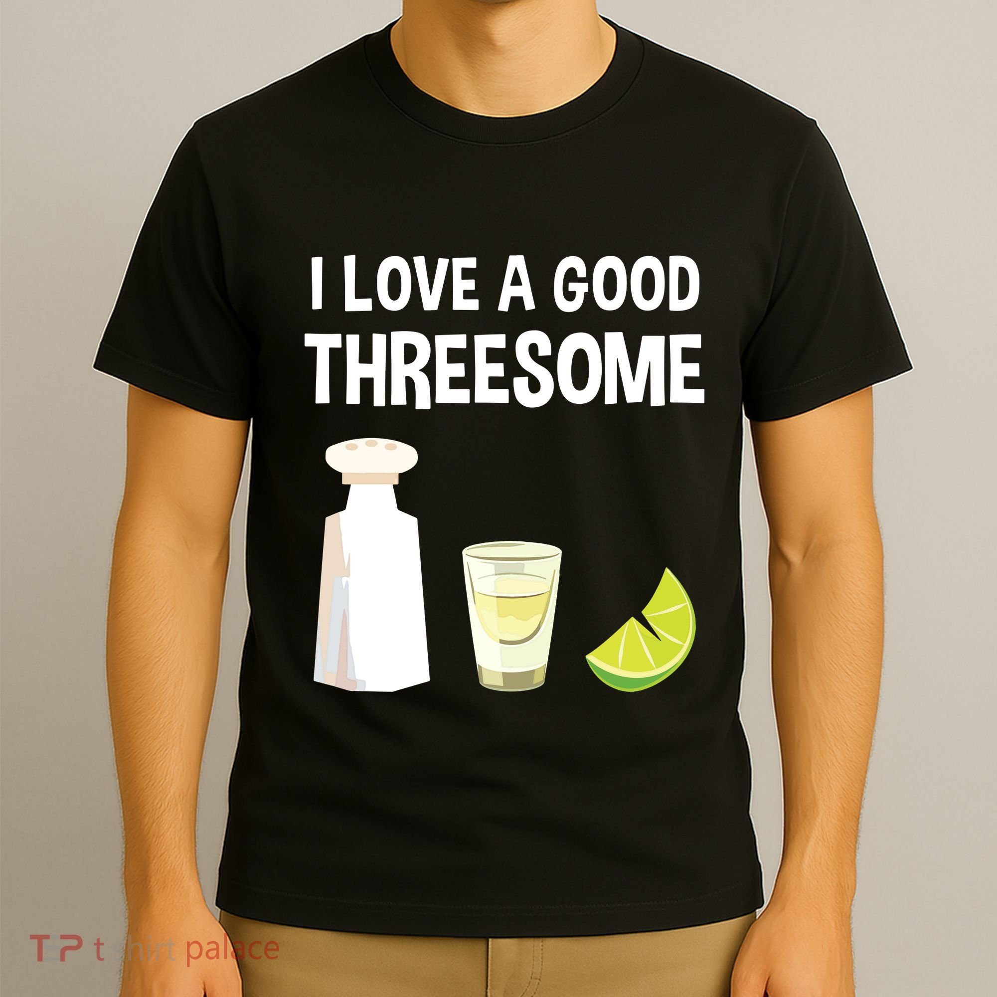 I Love A Good Threesome Bartender Bar Drink Tank Top T-Shirt