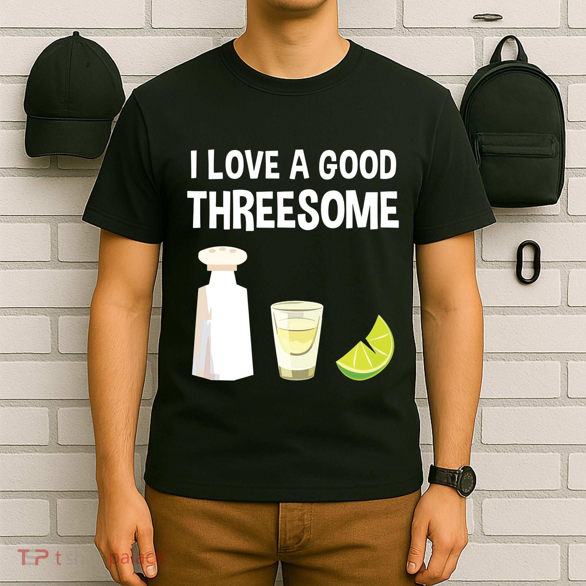 I Love A Good Threesome Bartender Bar Drink Tank Top T-Shirt