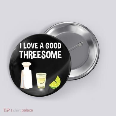 I Love A Good Threesome Bartender Bar Drink Tank Top Button