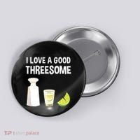 I Love A Good Threesome Bartender Bar Drink Tank Top Button thumb 0