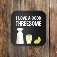 I Love A Good Threesome Bartender Bar Drink Tank Top Coaster thumb 0