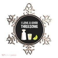 I Love A Good Threesome Bartender Bar Drink Tank Top Ornament thumb 0