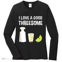 I Love A Good Threesome Bartender Bar Drink Tank Top Women's Long Sleeve Shirt thumb 0