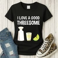 I Love A Good Threesome Bartender Bar Drink Tank Top Women's T-Shirt thumb 3