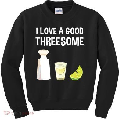 I Love A Good Threesome Bartender Bar Drink Tank Top Kids Sweatshirt