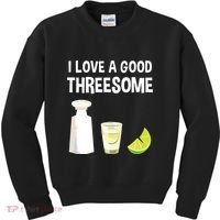 I Love A Good Threesome Bartender Bar Drink Tank Top Kids Sweatshirt thumb 0