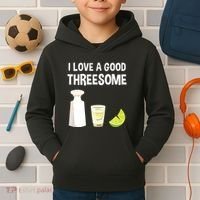 I Love A Good Threesome Bartender Bar Drink Tank Top Kids Hoodie thumb 2
