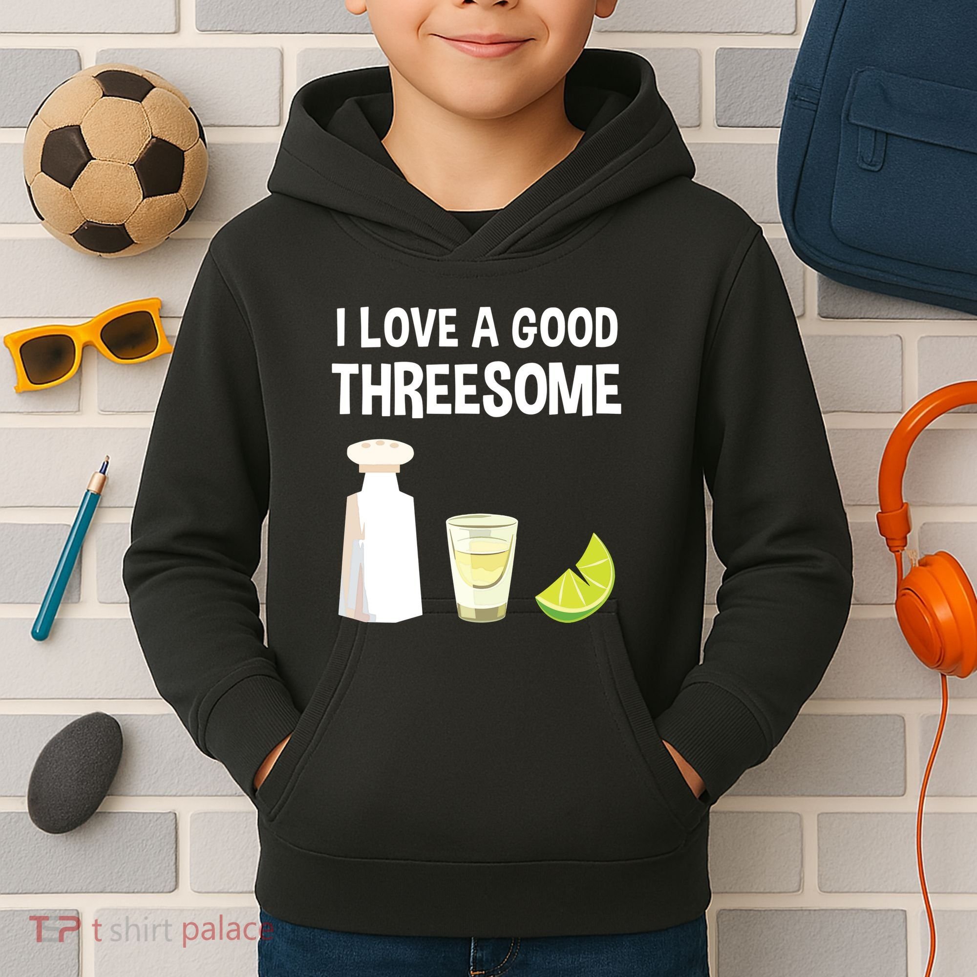 I Love A Good Threesome Bartender Bar Drink Tank Top Kids Hoodie