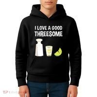 I Love A Good Threesome Bartender Bar Drink Tank Top Kids Hoodie thumb 4