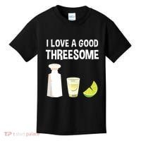 I Love A Good Threesome Bartender Bar Drink Tank Top Kids T-Shirt thumb 0
