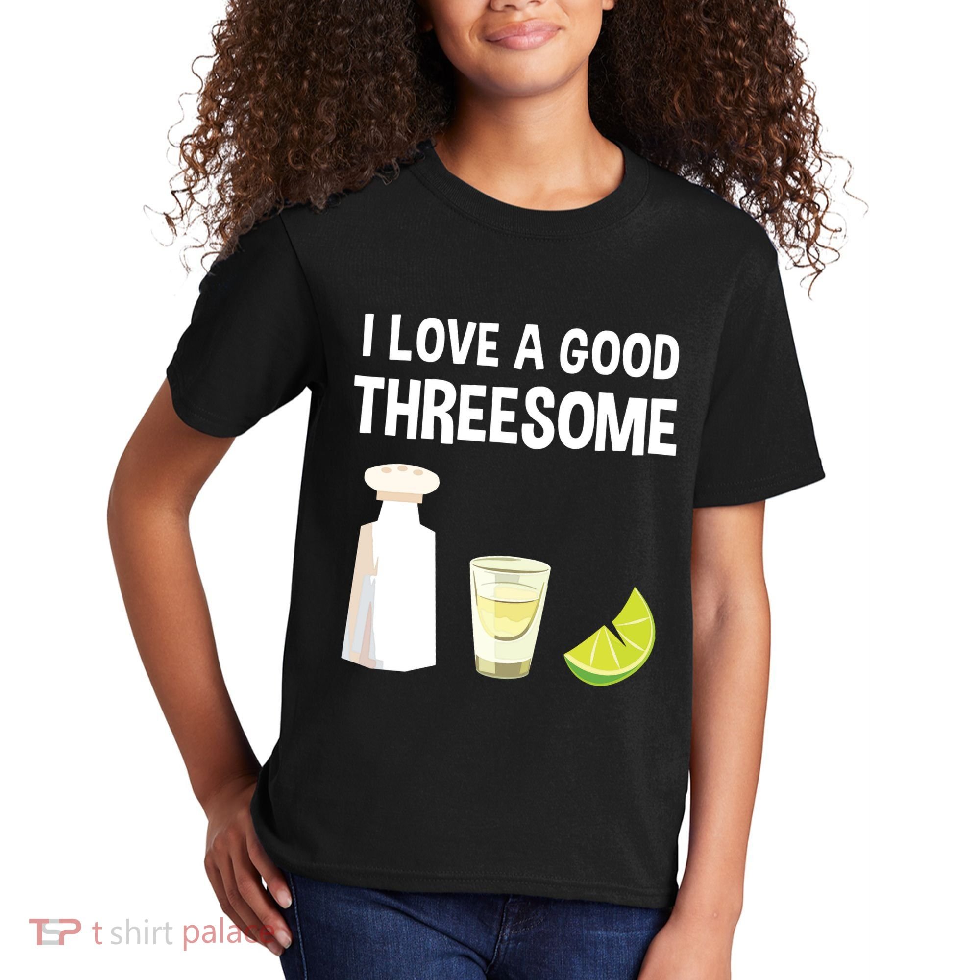 I Love A Good Threesome Bartender Bar Drink Tank Top Kids T-Shirt