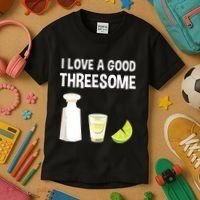 I Love A Good Threesome Bartender Bar Drink Tank Top Kids T-Shirt thumb 3