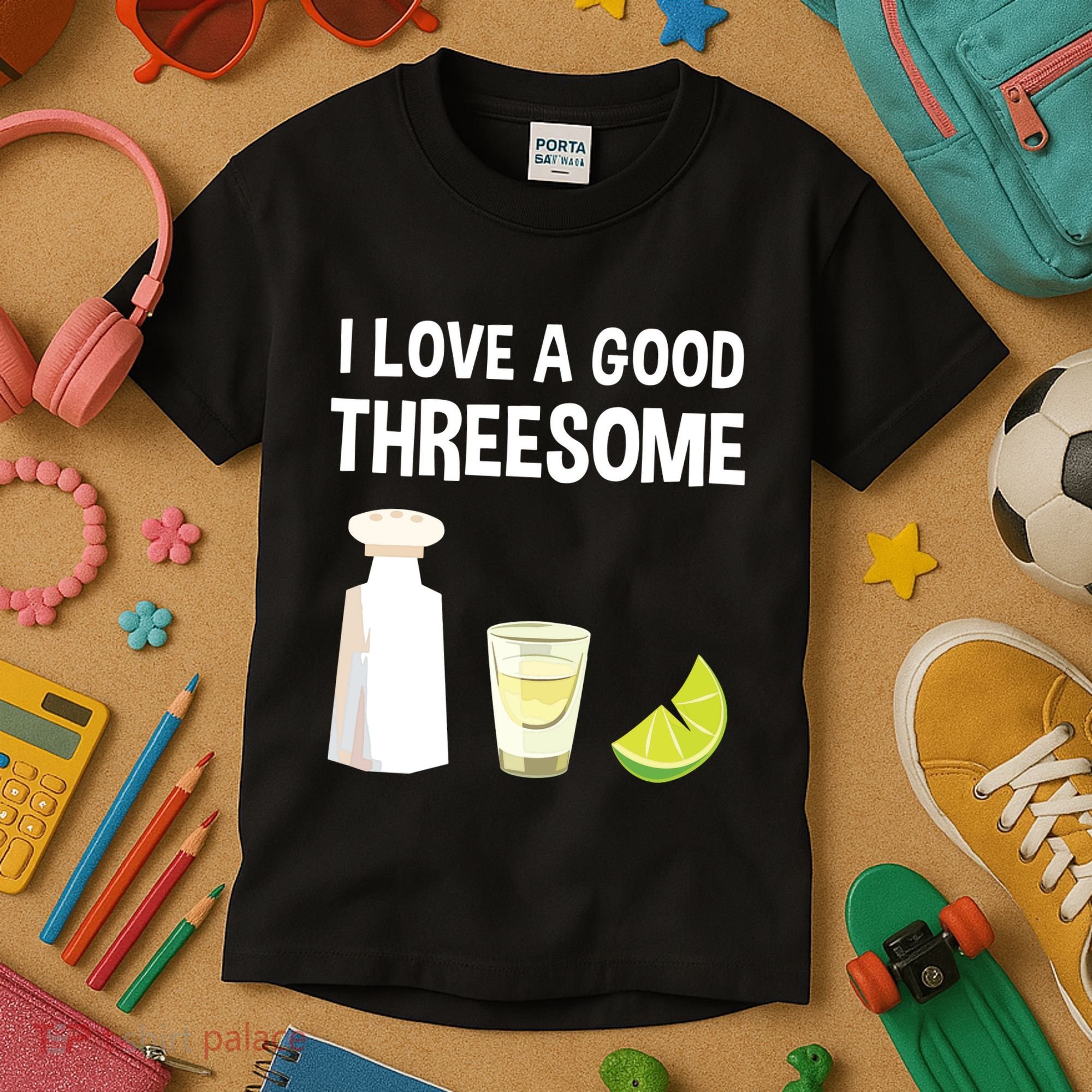 I Love A Good Threesome Bartender Bar Drink Tank Top Kids T-Shirt