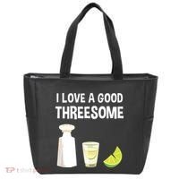 I Love A Good Threesome Bartender Bar Drink Tank Top Tote Bag thumb 0