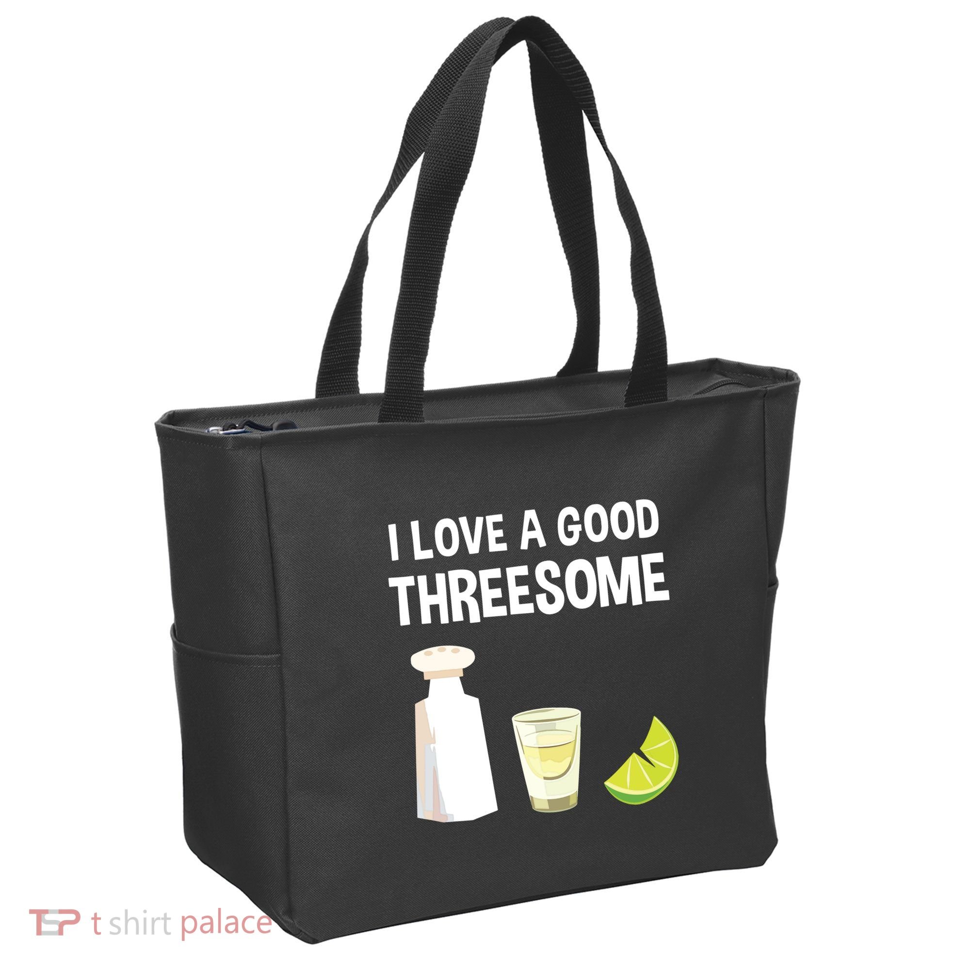 I Love A Good Threesome Bartender Bar Drink Tank Top Tote Bag