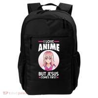 I Love Anime But Jesus Comes First Anime Backpack thumb 0