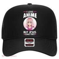 I Love Anime But Jesus Comes First Anime Hat thumb 0