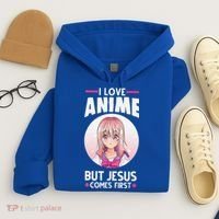 I Love Anime But Jesus Comes First Anime Hoodie thumb 4