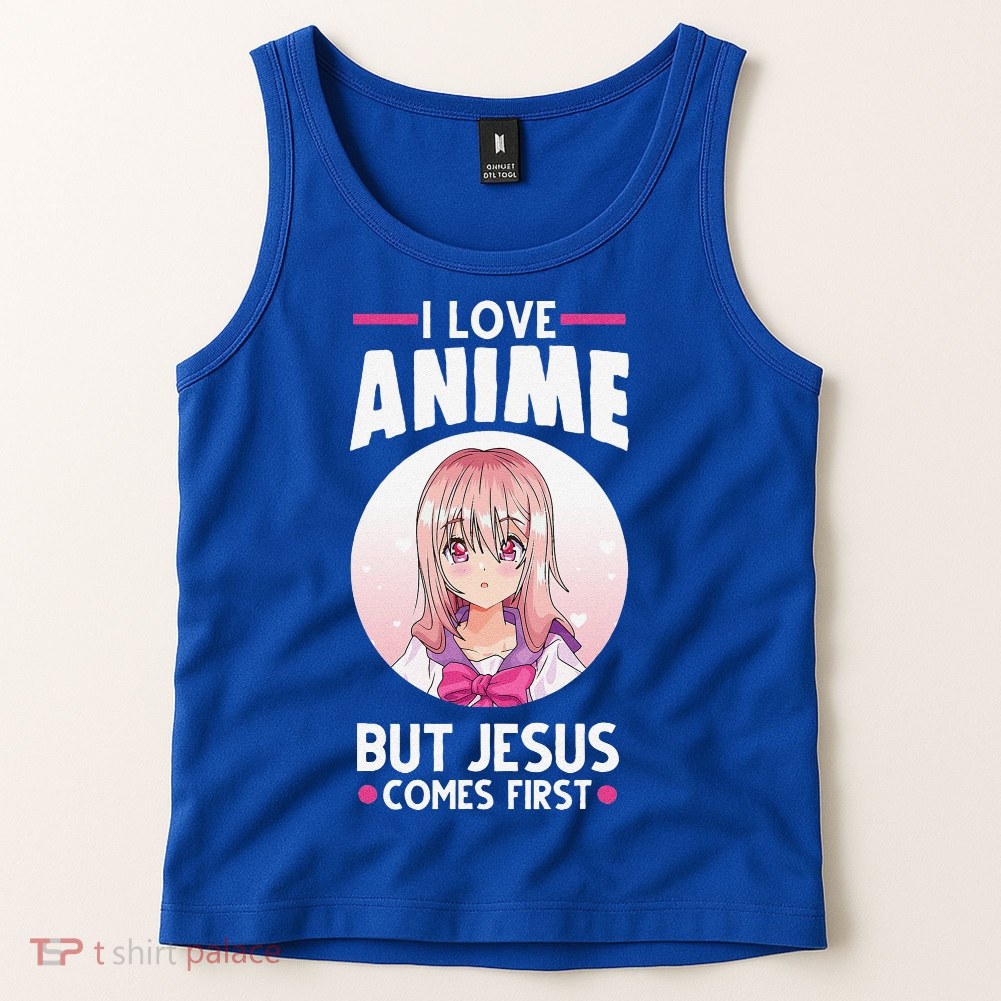 I Love Anime But Jesus Comes First Anime Tank Top