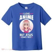 I Love Anime But Jesus Comes First Anime Toddler T-Shirt thumb 0