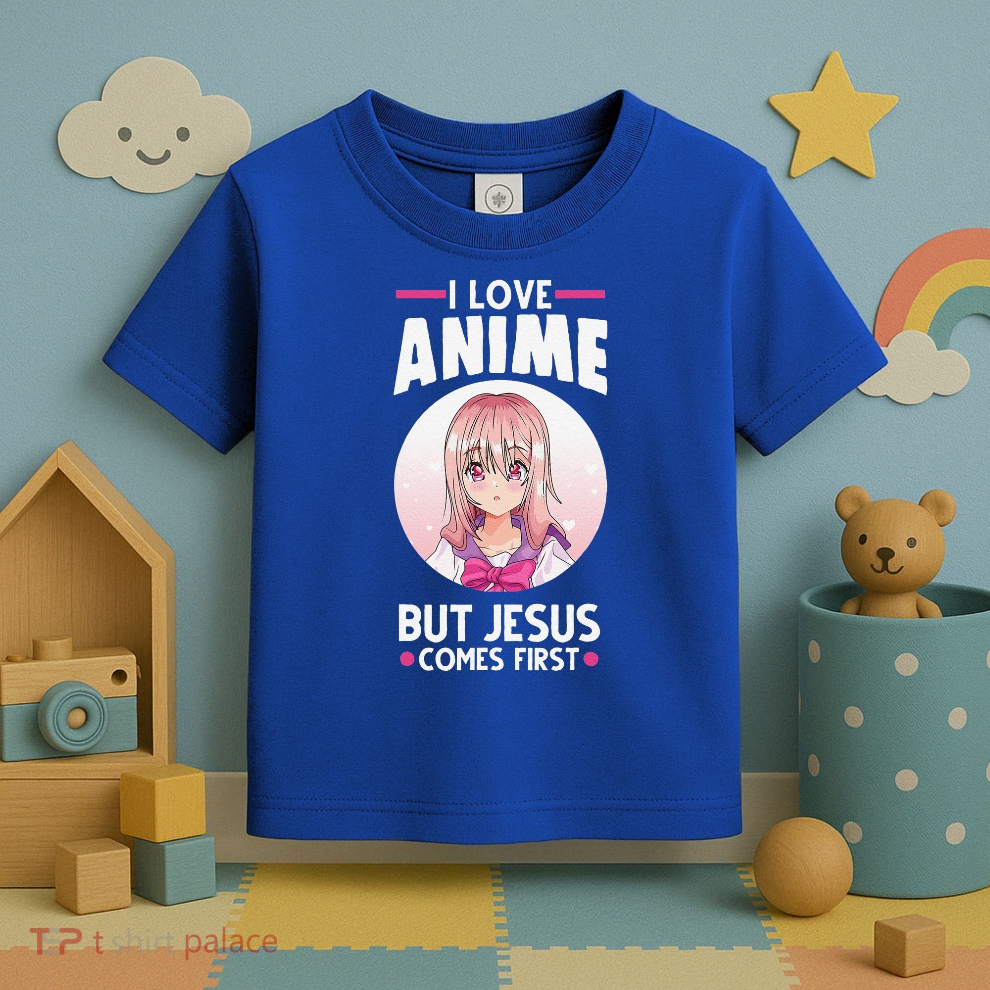 I Love Anime But Jesus Comes First Anime Toddler T-Shirt